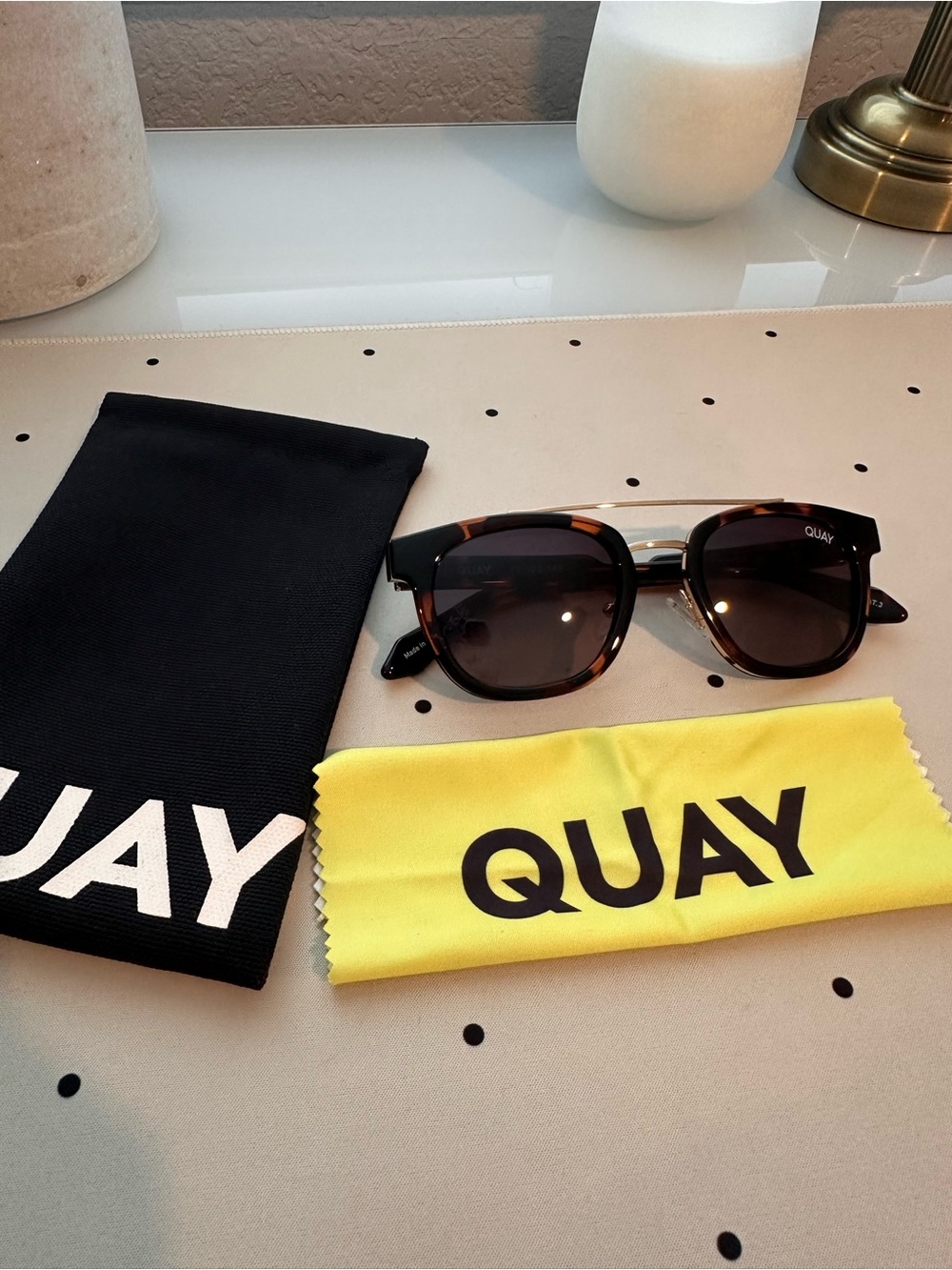 Women's Quay tortoise sunglasses
